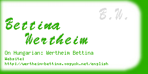 bettina wertheim business card